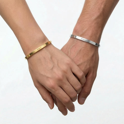 One Moment Duo - Engraved Bangle