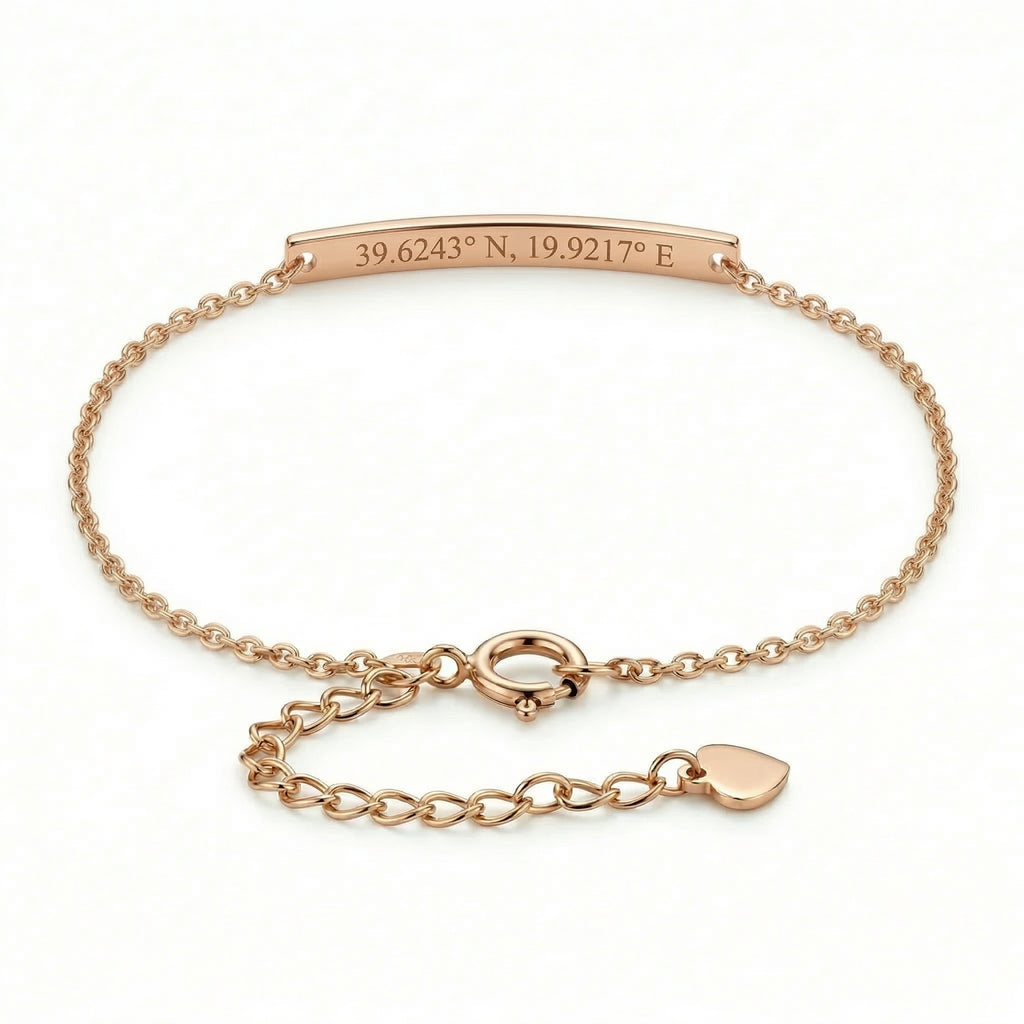 One Moment Engraved Bar Bracelet