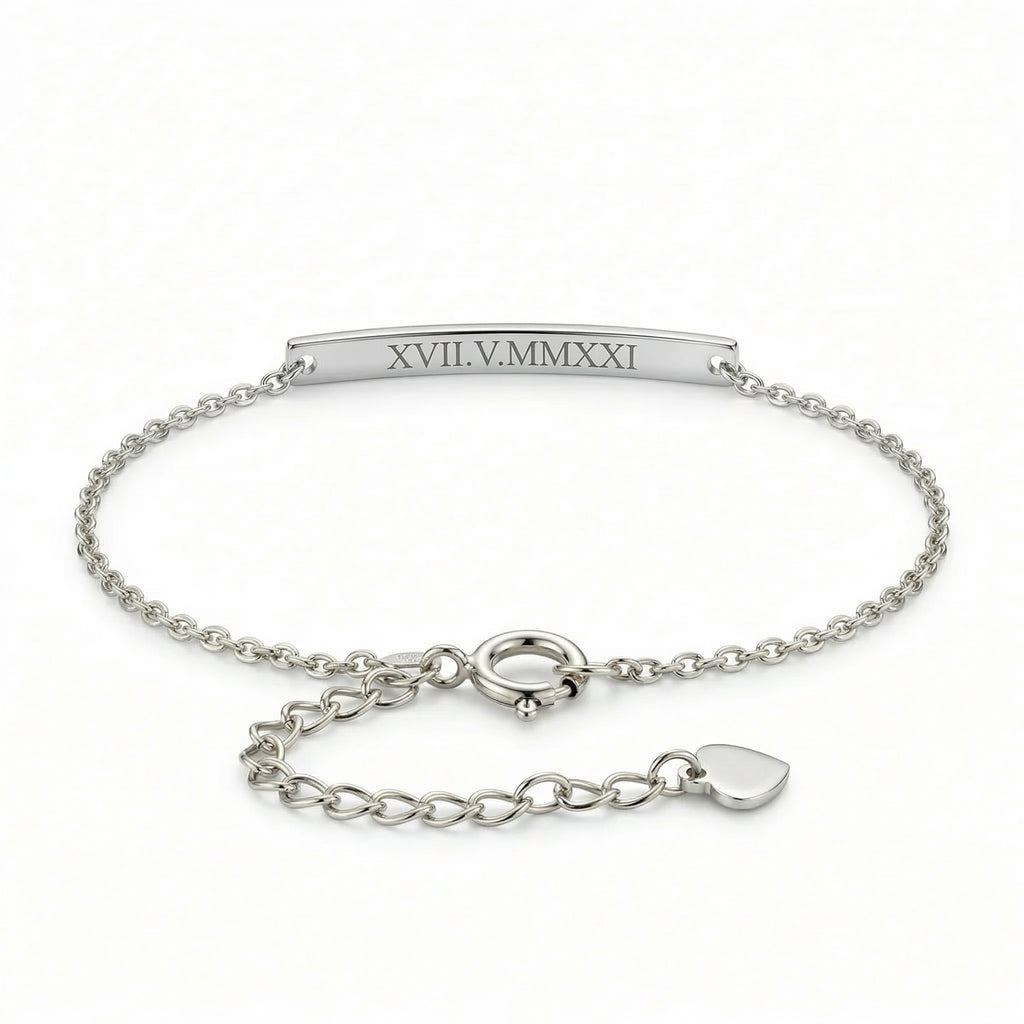 One Moment Engraved Bar Bracelet