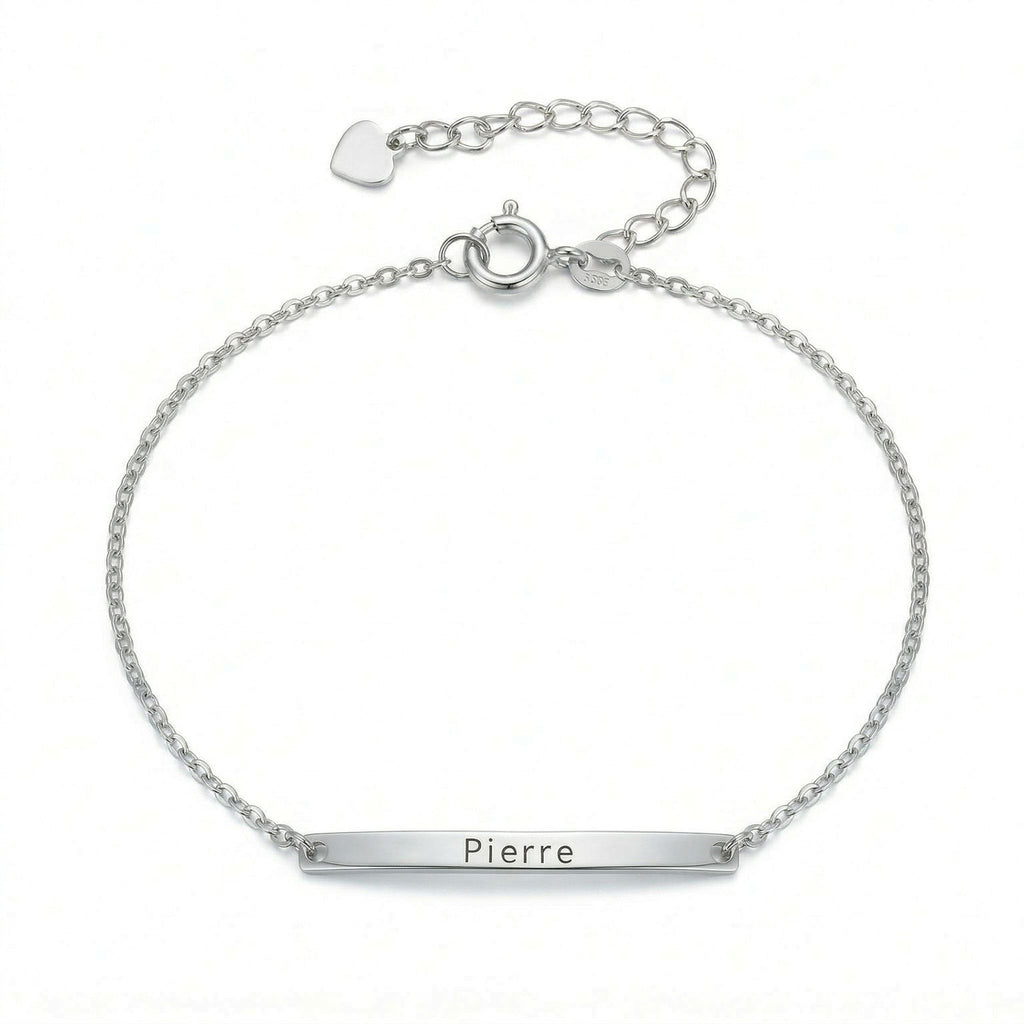 One Moment Engraved Bar Bracelet