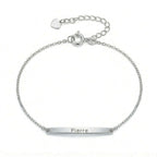 One Moment Engraved Bar Bracelet
