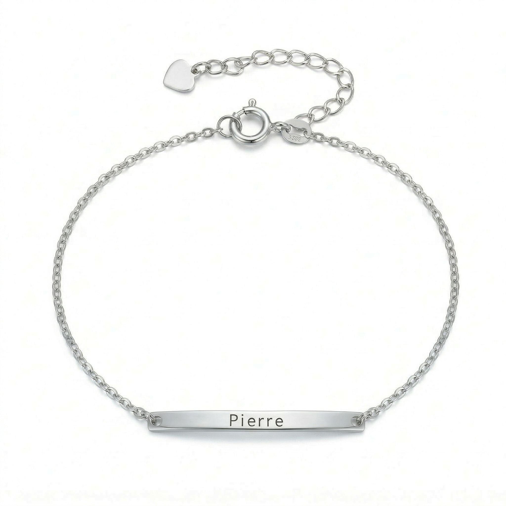 One Moment Engraved Bar Bracelet