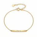 One Moment Engraved Bar Bracelet