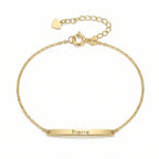 One Moment Engraved Bar Bracelet