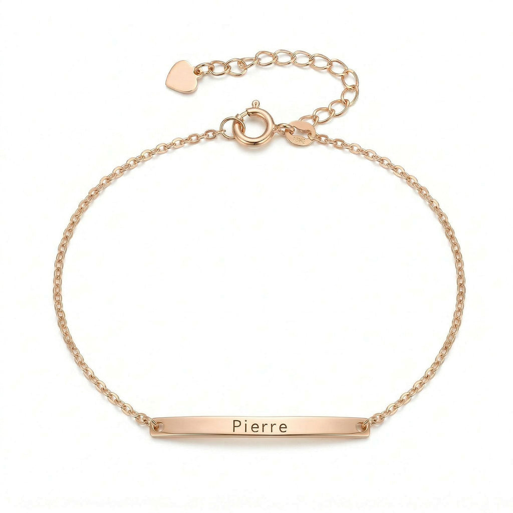 One Moment Engraved Bar Bracelet