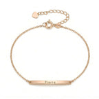 One Moment Engraved Bar Bracelet