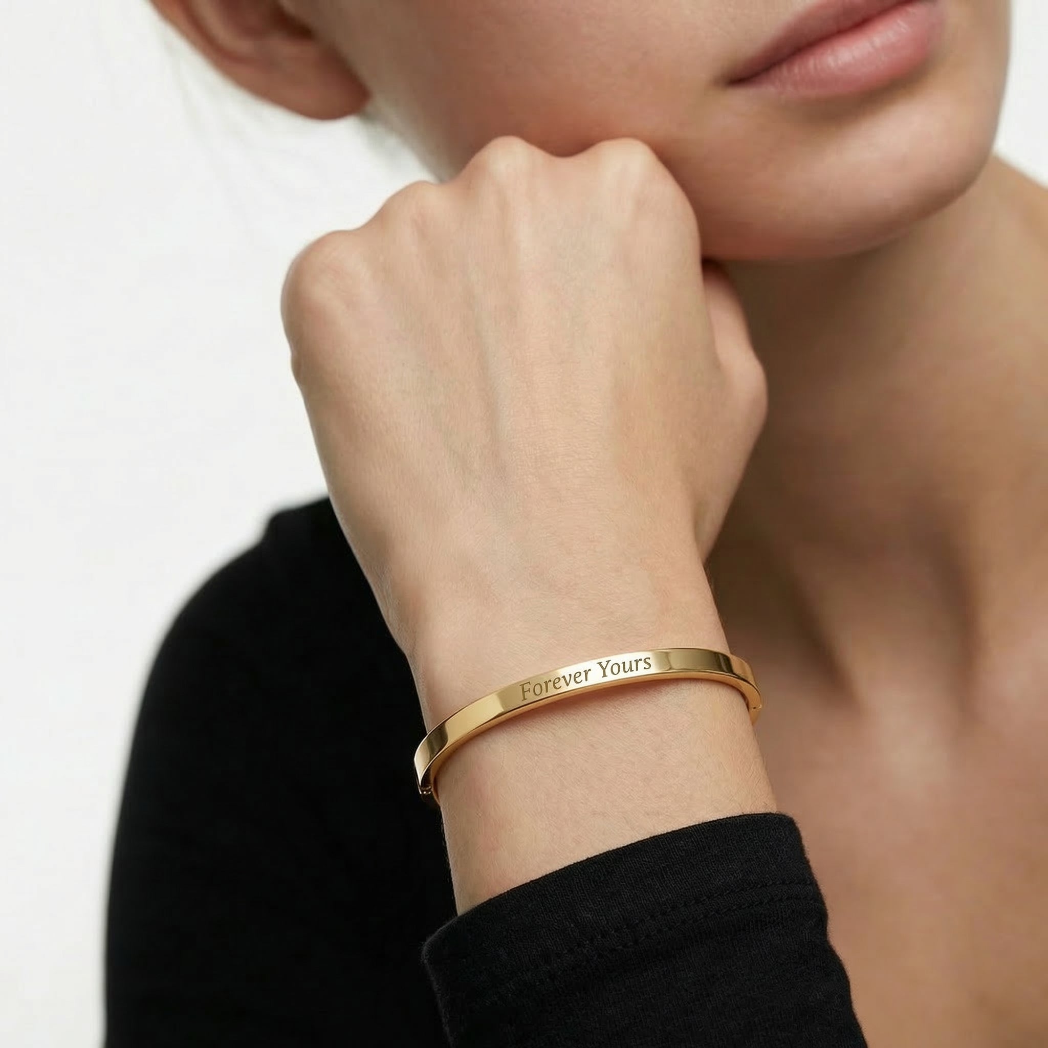 One Moment Duo - Engraved Bangle